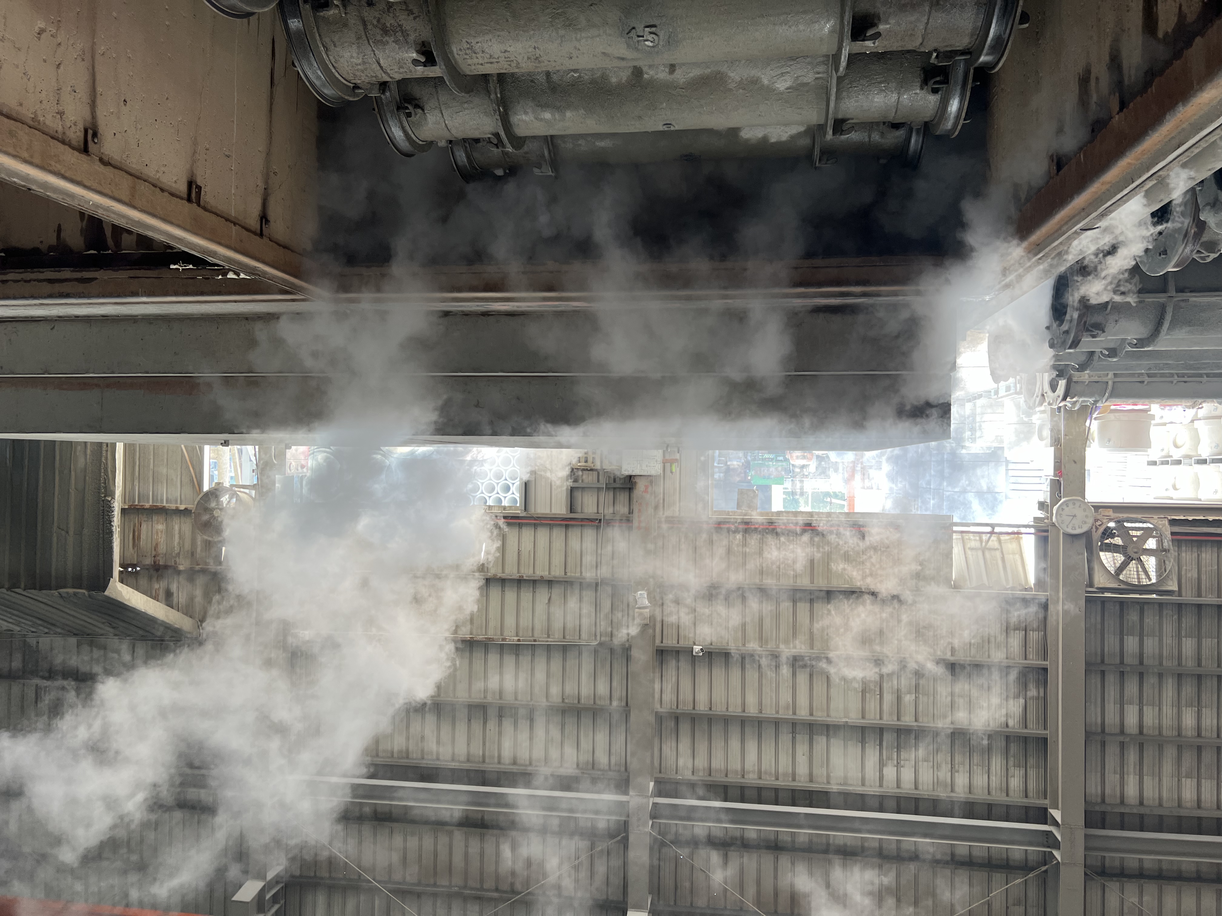 NDG1800 low-pressure steam curing system simultaneously serving two curing pools and one fixed mold table at Zhentian Taiwan precast plant